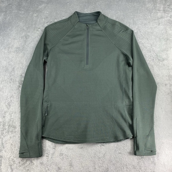 lululemon athletica Tops - Lululemon Ventscape Half-Zip Long Sleeve Top Womens Sz 12 Smoked Spruce Athletic
